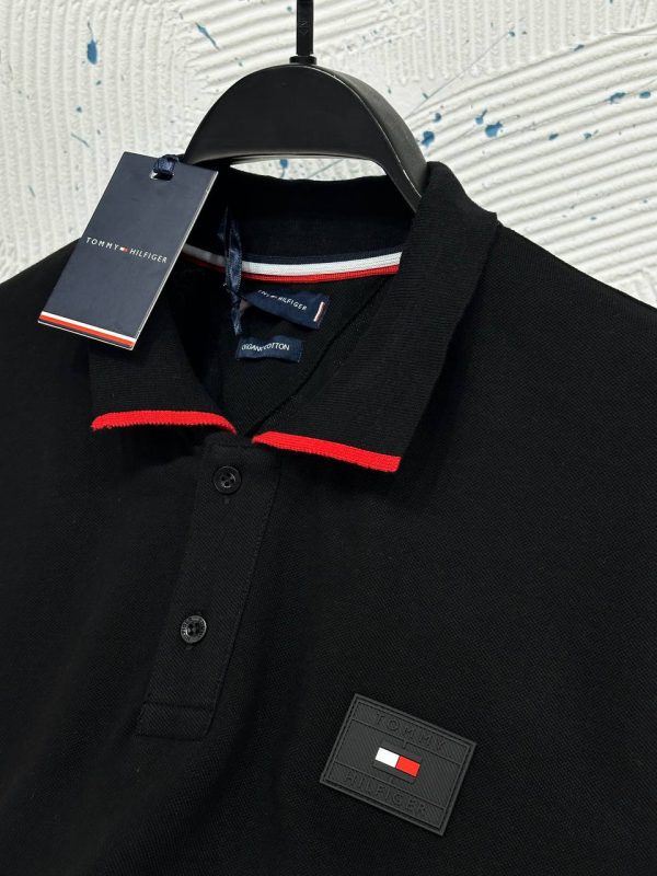 Tommy Hilfiger Polo Yaka | Siyah - Image 2