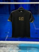 Emporio Armani Gold Logo T-Shirt | Siyah