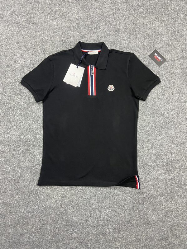 Moncler Fermuarlı Polo Yaka | Siyah