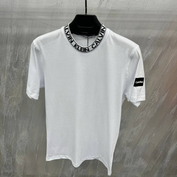 Calvin Klein Nakış Yaka T-Shirt | Beyaz