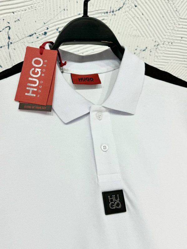 Hugo Boss Şeritli Polo Yaka | Beyaz - Image 2