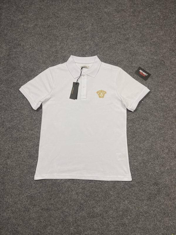 Versace Nakış Logo Polo Yaka | Beyaz