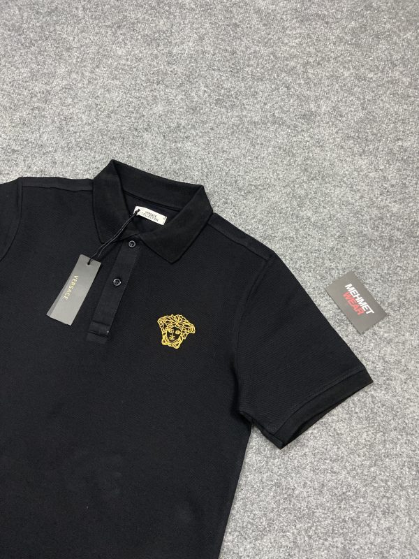 Versace Nakış Logo Polo Yaka | Siyah - Image 2