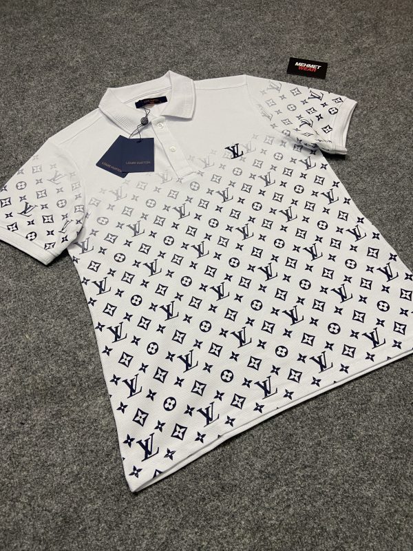 Louis Vuitton Nakış Logo Polo Yaka | Beyaz - Image 3