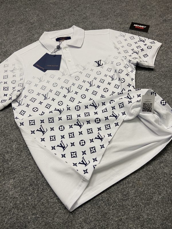 Louis Vuitton Nakış Logo Polo Yaka | Beyaz - Image 4