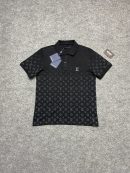 Louis Vuitton Nakış Logo Polo Yaka | Siyah