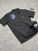 Louis Vuitton Nakış Logo Polo Yaka | Siyah