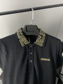 Versace Nakış Logo Polo Yaka | Siyah