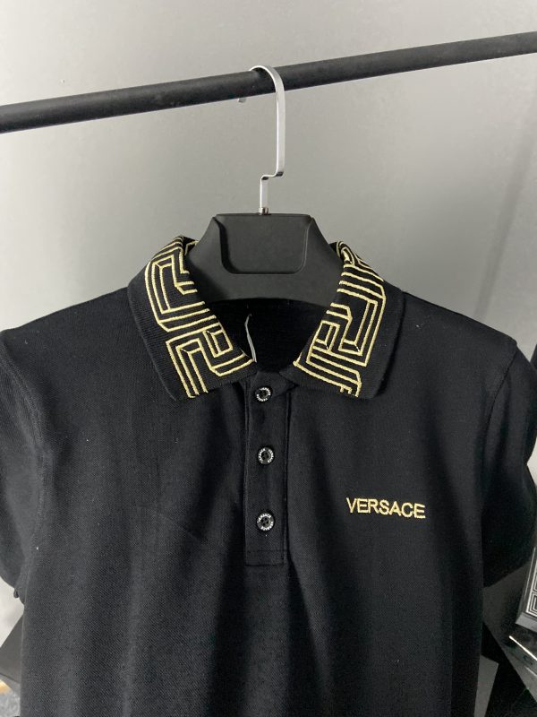 Versace Nakış Logo Polo Yaka | Siyah - Image 2