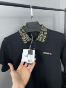 Versace Nakış Logo Polo Yaka | Siyah