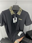 Versace Nakış Logo Polo Yaka | Siyah