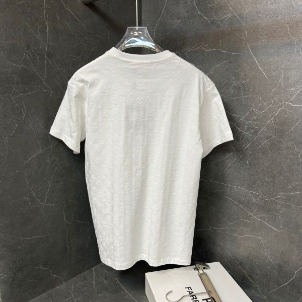 Louis Vuitton Kadife Logo T-Shirt | Beyaz - Image 3