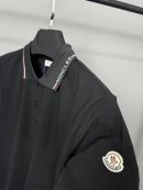 Moncler Şeritli Polo Yaka | Siyah