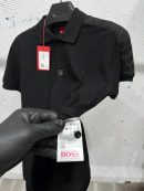 Hugo Boss Şeritli Polo Yaka | Siyah