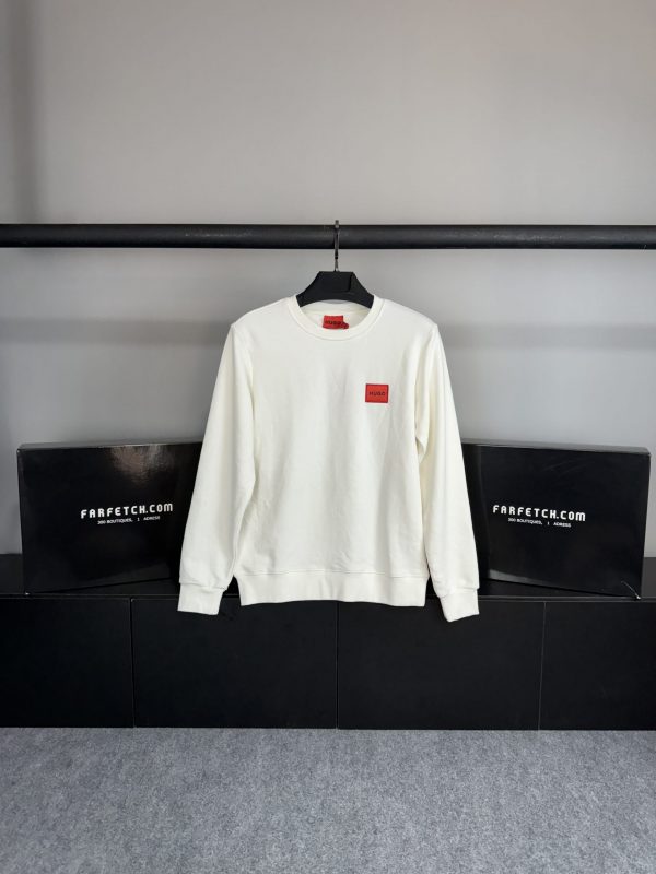 Hugo Nakış Logo Sweatshirt | Beyaz