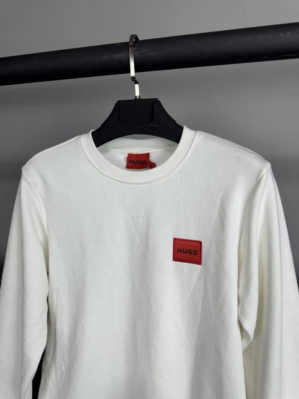 Hugo Nakış Logo Sweatshirt | Beyaz - Image 2