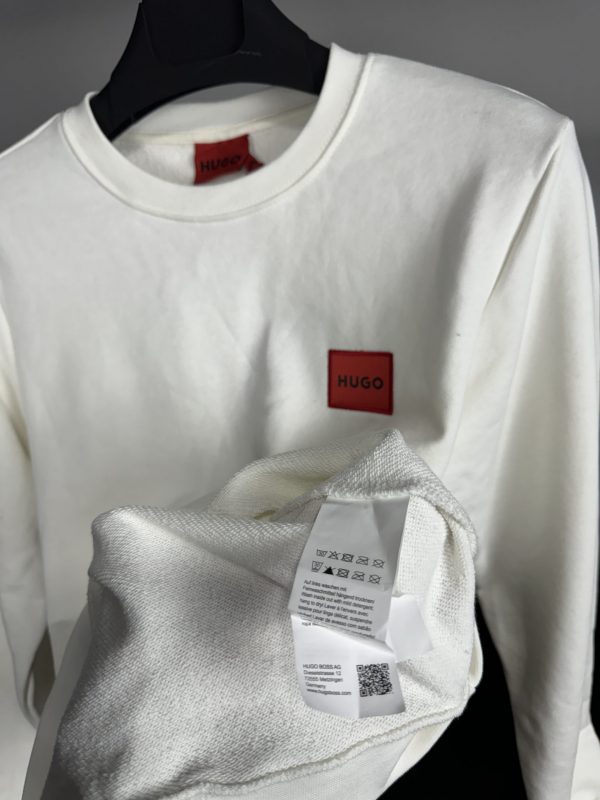 Hugo Nakış Logo Sweatshirt | Beyaz - Image 4