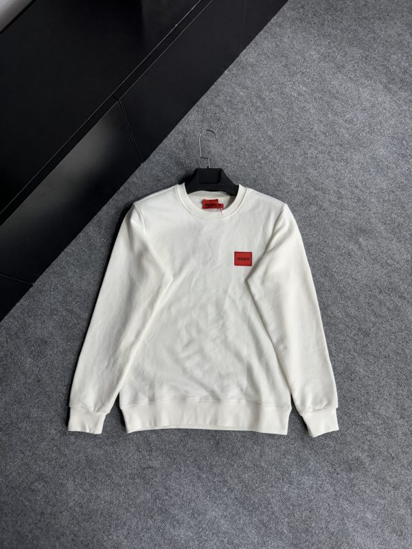 Hugo Nakış Logo Sweatshirt | Beyaz - Image 5