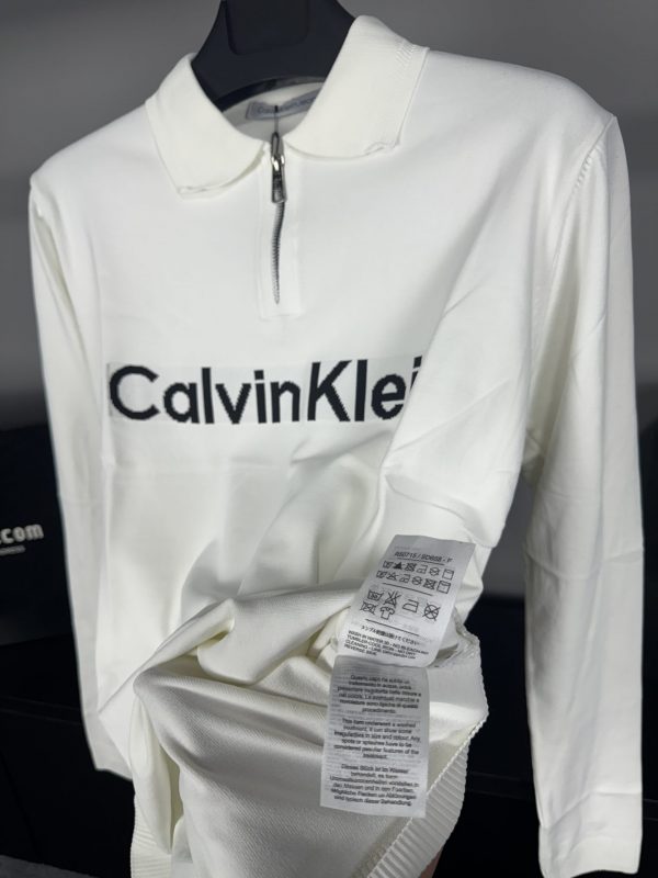 Calvin Klein Nakış Logo Triko | Beyaz - Image 5