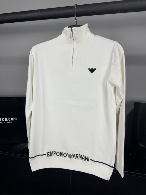 Emporio Armani Nakış Logo Triko | Beyaz - Image 2