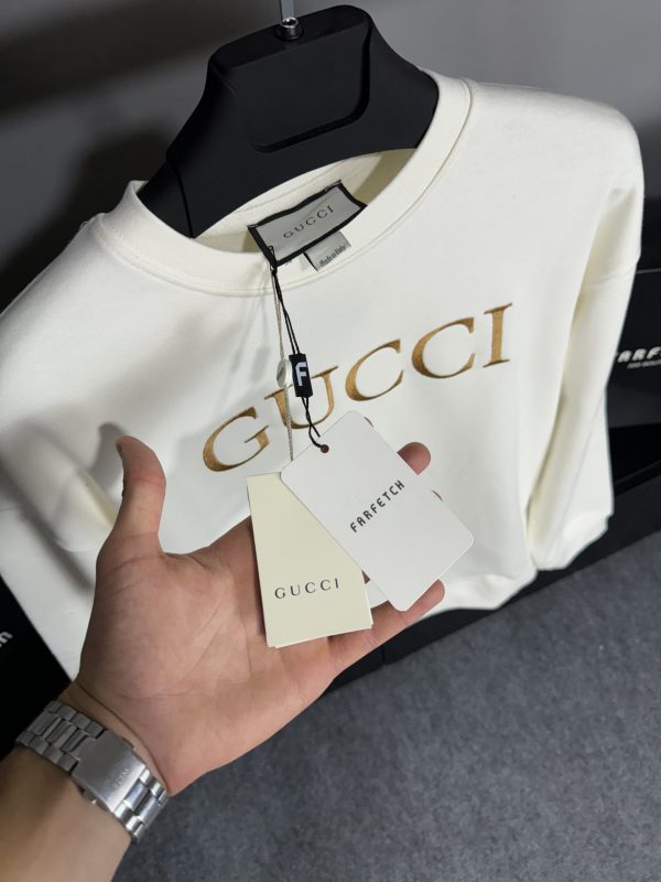 Gucci Nakış Logo Sweatshirt | Beyaz - Image 3