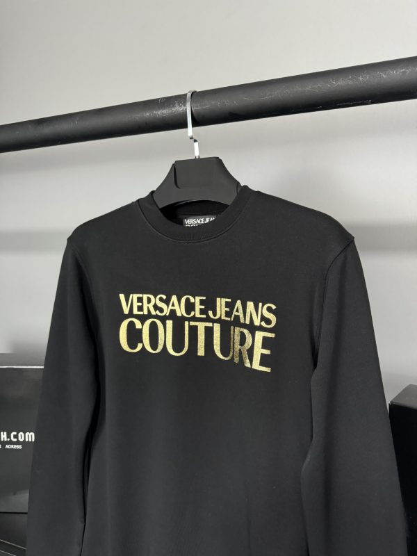 Versace Gold Logo Sweatshirt | Siyah