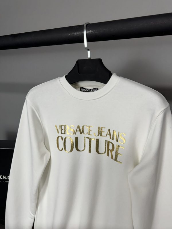 Versace Gold Logo Sweatshirt | Beyaz