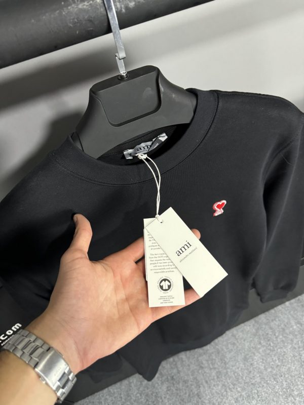 Ami Süzene Logo Sweatshirt | Siyah - Image 3