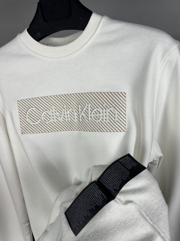 Calvin Klein Nakış Sweatshirt | Beyaz - Image 4