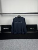 Balmain Kadife Logo Sweatshirt | Lacivert