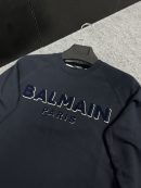 Balmain Kadife Logo Sweatshirt | Lacivert