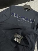 Balmain Kadife Logo Sweatshirt | Lacivert