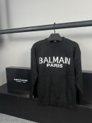 Balmain Nakış Logo Örme Kazak | Siyah