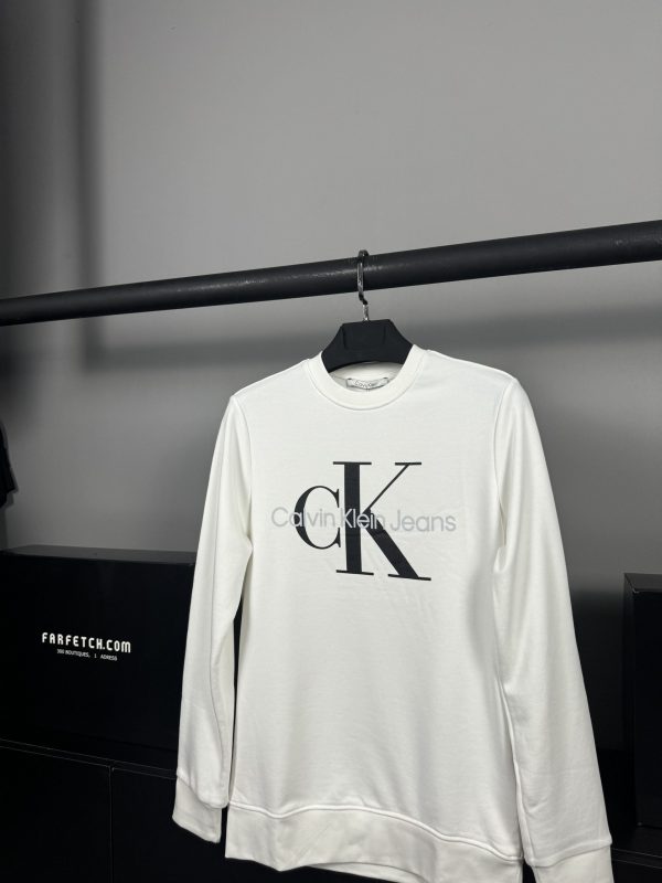 Calvin Klein Logo Sweatshirt | Beyaz - Image 2