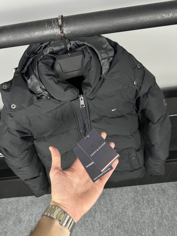 Tommy Hilfiger Puffer Mont | Siyah - Image 4