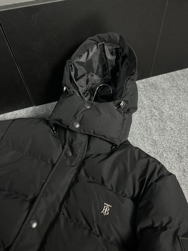 Burberry Metal Logo Puffer Mont | Siyah - Image 2