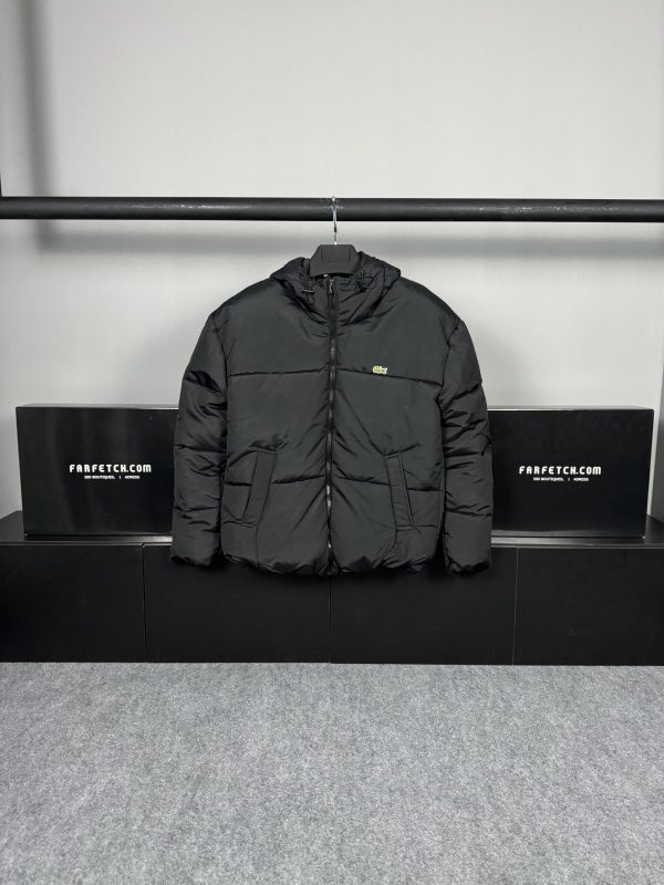 Lacoste Nakış Logo Puffer Mont | Siyah - Image 6