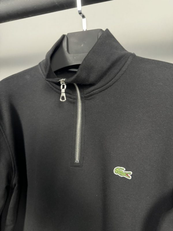 Lacoste Nakış Logo Yarım Fermuar | Siyah - Image 2