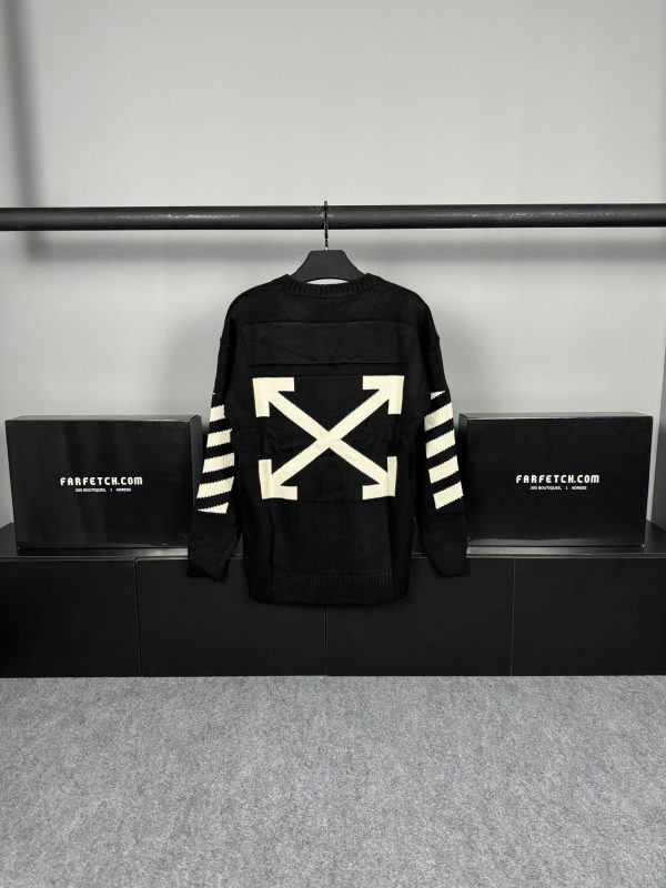 Off-White Örme Kazak | Siyah - Image 5