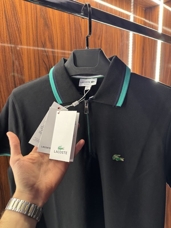 Lacoste Metal Logo Polo Yaka | Siyah - Görsel 4