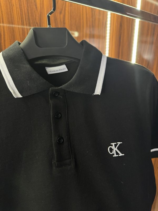 Calvin Klein Nakış Logo Polo Yaka | Siyah - Görsel 3