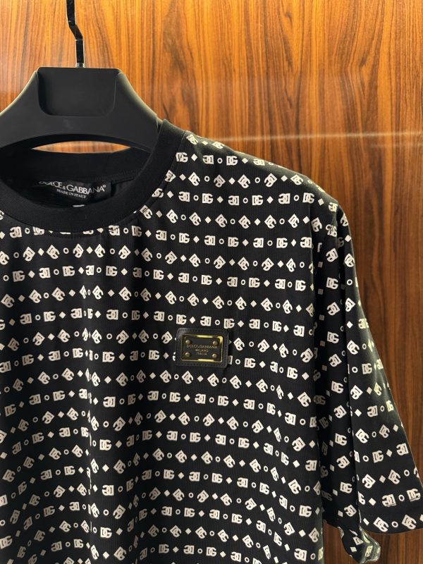 Dolce Gabbana Monogram Logo T-Shirt | Siyah (dg06) - Görsel 2