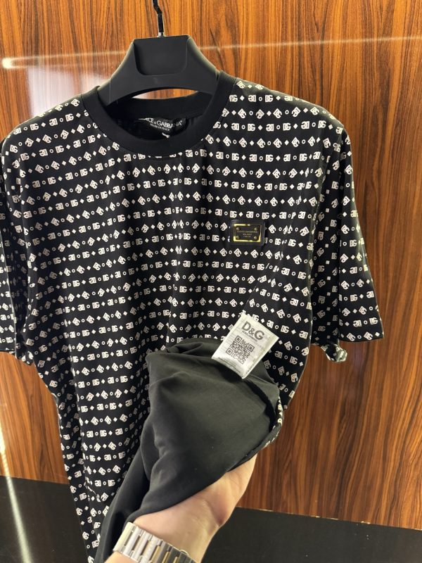 Dolce Gabbana Monogram Logo T-Shirt | Siyah (dg06) - Görsel 4