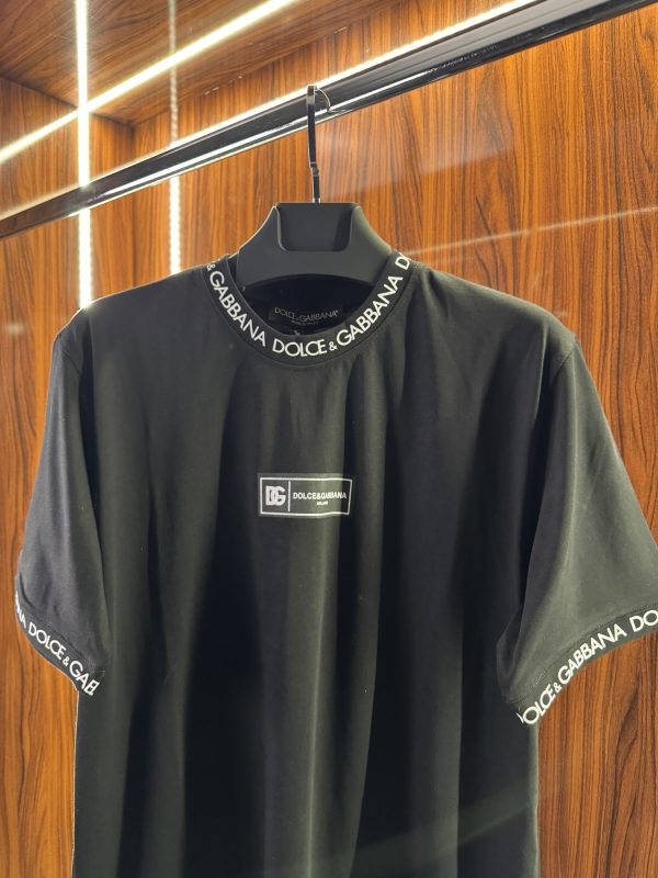 Dolce Gabbana Yaka Detaylı T-Shirt | Siyah (dg05) - Görsel 2