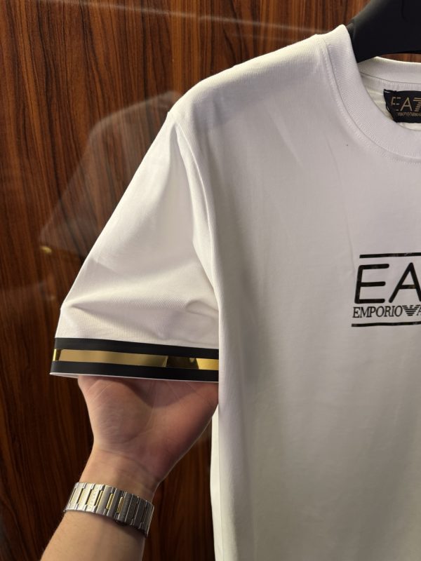 Emporio Armani Gold Logo T-Shirt | Beyaz (ea01) - Görsel 3