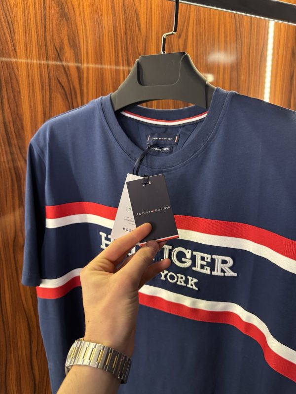 Tommy Hilfiger Nakış Logo T-Shirt | Lacivert (th01) - Görsel 3