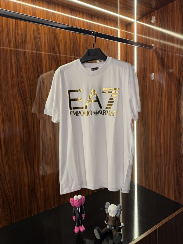 Emporio Armani Gold Logo T-Shirt | Beyaz (ea02)
