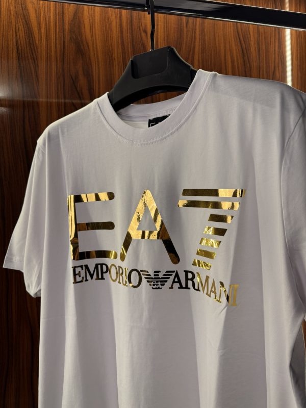 Emporio Armani Gold Logo T-Shirt | Beyaz (ea02) - Görsel 2