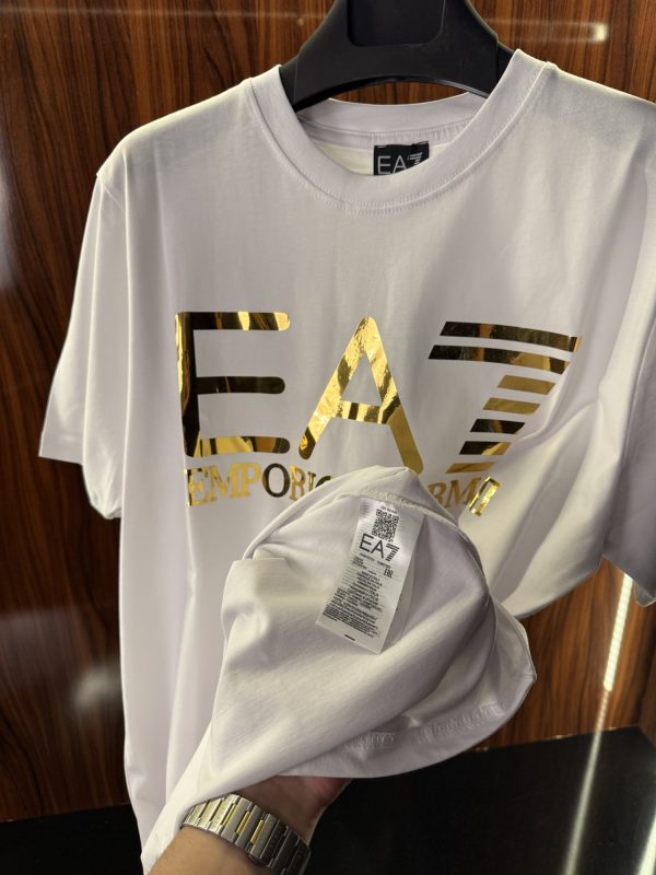 Emporio Armani Gold Logo T-Shirt | Beyaz (ea02) - Görsel 4