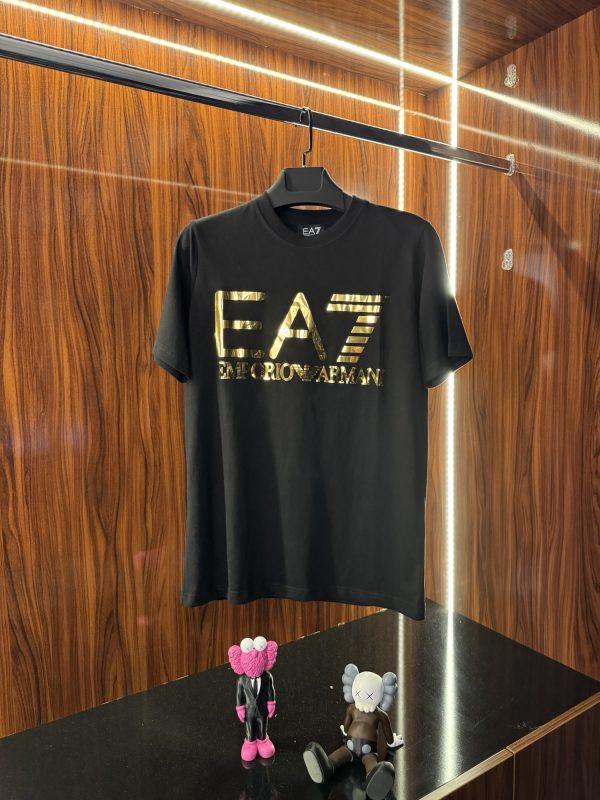Emporio Armani Gold Logo T-Shirt | Siyah (ea02)